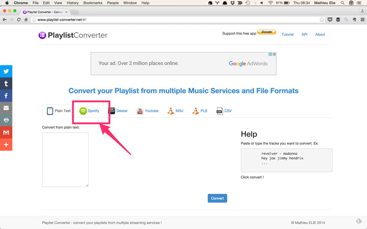 Spotify playlist converter to youtube